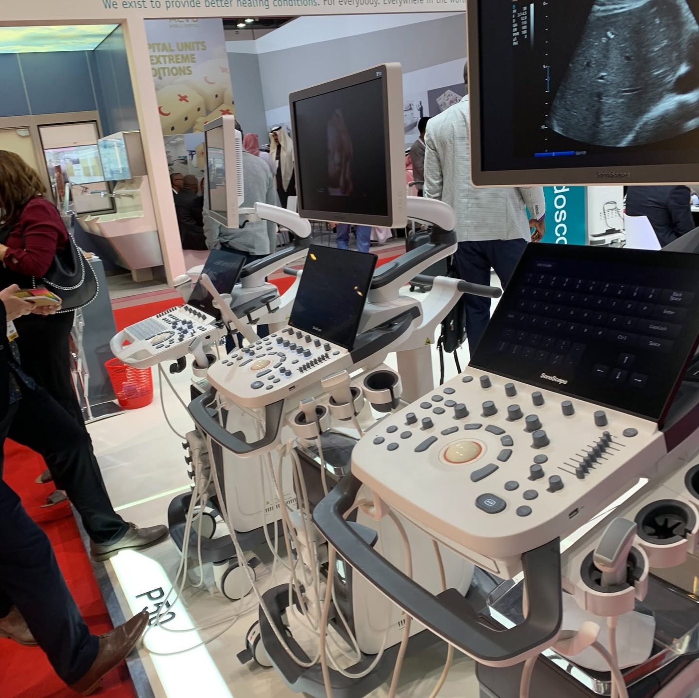 SonoScape ultrasound systems on display at a medical exhibition